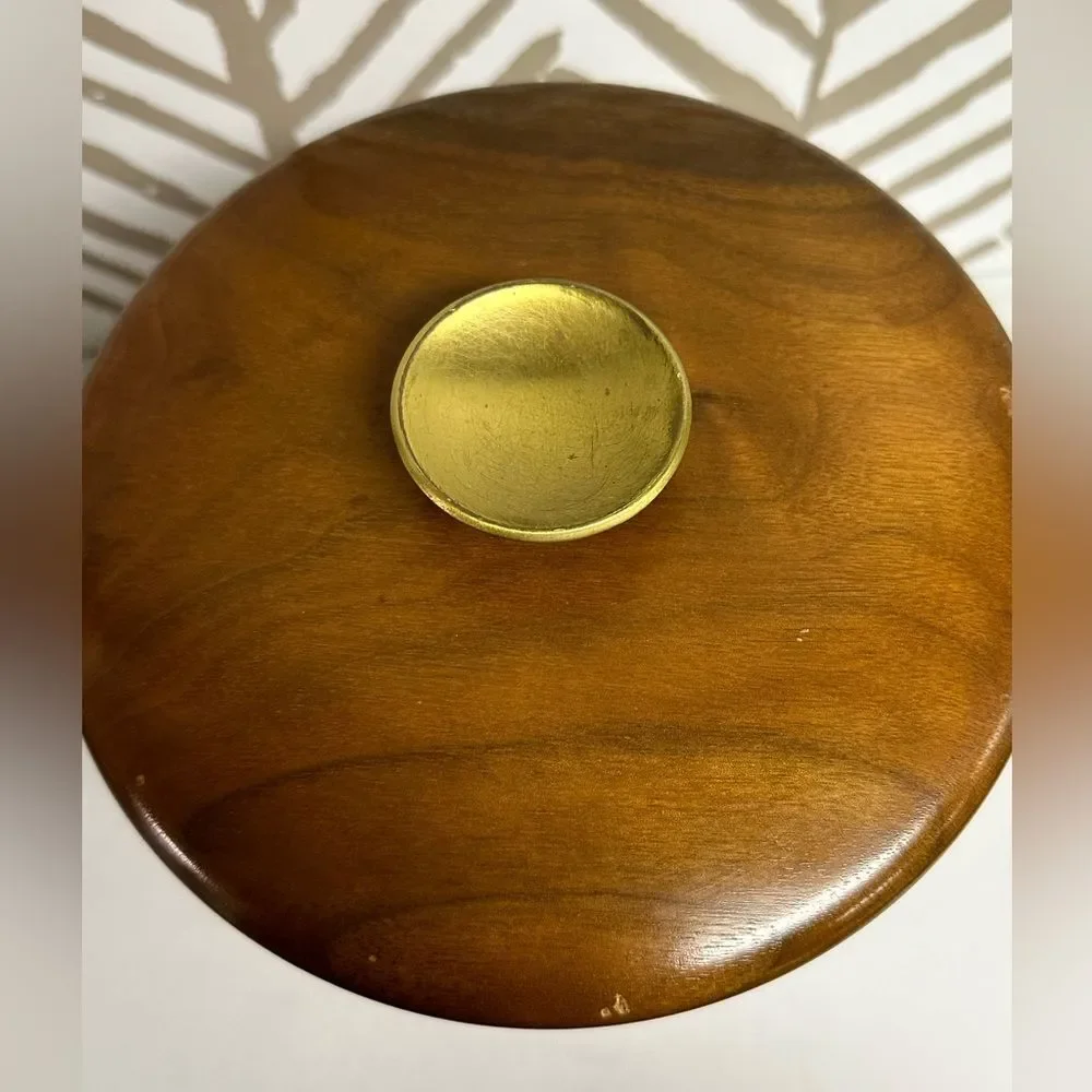 Vintage MCM Vermillion Walnut Co Ice Bucket